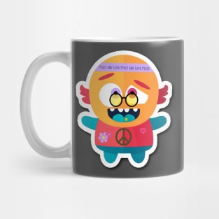 Peace and love hippie Mug